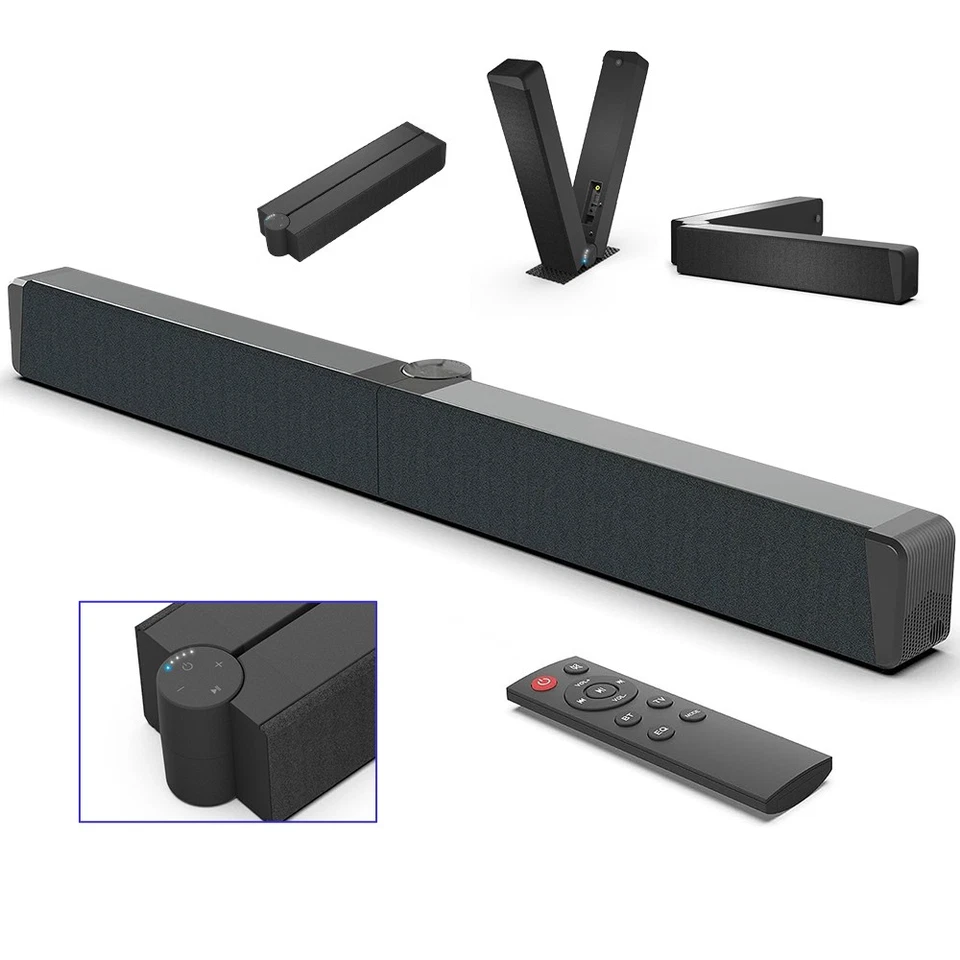 Bluetooth Soundbar für TV Geräte 2.0 Stereo Lautsprecher 3D-Surround-Soundsystem - Bild 2 von 4