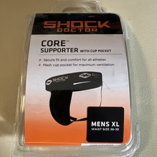 Shock Doctor Men's XL Core Supporter w/ Cup Pocket Waist 36-39 New Jock Strap