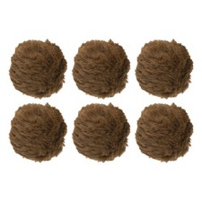 35yds Faux Fur Yarn, 6 Skeins 50g 0.8"OD Fuzzy Yarn Fluffy Yarn, Caramel