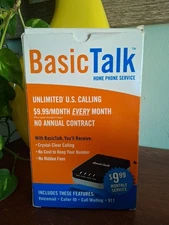 BasicTalk Home Phone Service VoIP Adapter Model HT701 Unused 