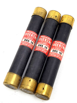 Lot of 3 - DES10 Monarch 10 Amp Fuses - Next Day Option
