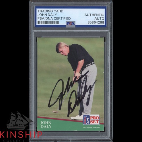 John Daly signed 1991 Pro Set Rookie Card PSA DNA Slab Golf US Open Auto C6269