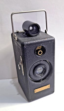 1927 Ansco Memo Leather Wrapped Body Wood Cassettes 35mm Box Camera F:6.3