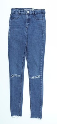 Getragene blaue Damen Skinny Jeans Größe 26 in L28 in
