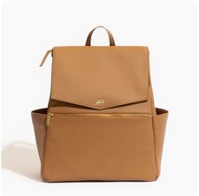 Freshly Picked Classic Diaper Bag Butterscotch Tan Vegan Leather Baby Backpack