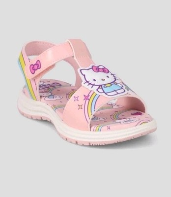 Hello Kitty Toddler Girls Pink Hook-and-Loop Sandals Size 10