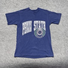 Vintage 90S University Of Penn State Nittany Lions T-Shirt Medium RARE MENS NAVY