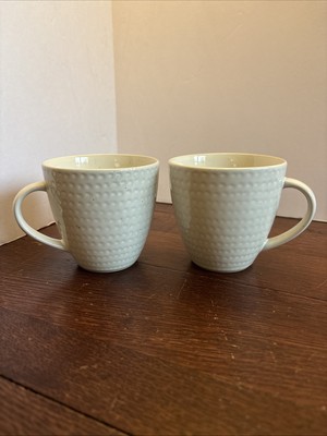 Royal Doulton Gordon Ramsay Maze Grill Set of 2 Cream Spotted Brown Mugs