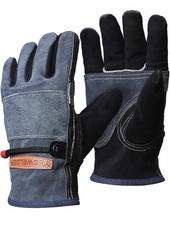 YESWELDER Leather Work Gloves - Cowhide Reinforced Palm for Welding/Gardening L