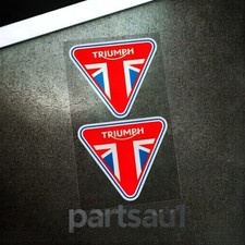 TRIUMPH FUEL TANK FAIRING BODY BADGE EMBLEM DECALS STICKER large 2x NEW