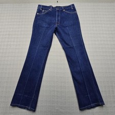 Vintage Levis 517 Jeans Mens 34x31 Blue Dark Wash Boot Cut Made USA Denim 80s