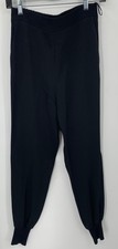 Stella McCartney Womens Black Elastic Waist Iconic Jogger Dress Pants sz 38