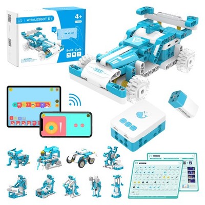 WhalesBot D1 21-in-1 STEM Coding Robot Kit for Kids 7.09 x 9.84 x 3.54 inches 