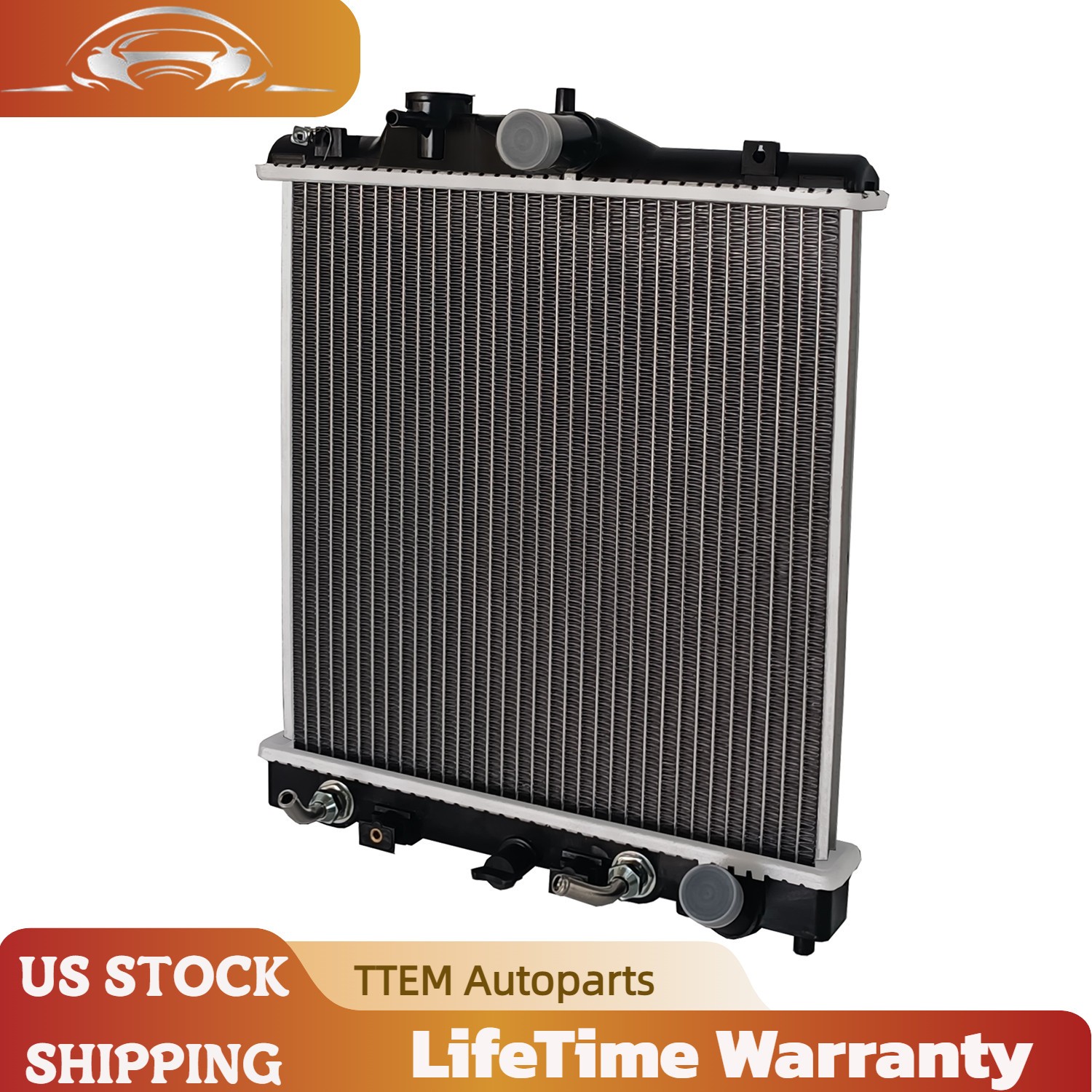 CU1290 Radiator For 1992-1998 1999 2000 Honda Civic 1.5L 1.6L DX EX LX del Sol