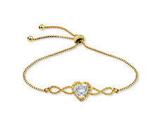 Giani Bernini Heart Cubic Zirconia Infinity Link Bolo Bracelet 1-7/8 Ct. T.w. 