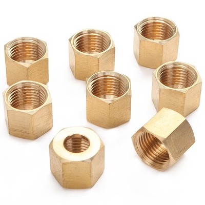 1/4-Inch Brass Compression Nut,Brass Compression Fitting(Pack of 25)