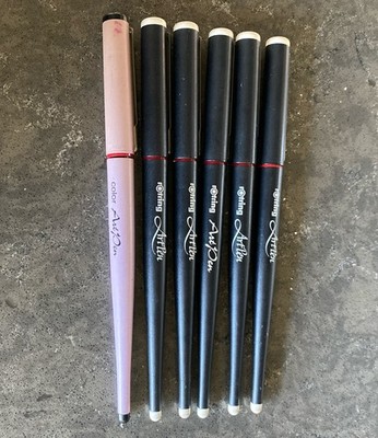 Vintage Rotring Set of 6 Calligraphy Art Pens 1.1 1.5 1.9 2.3 2.7