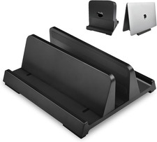 Vertical Laptop Stand Holder, ABS Organizer with Adjustable Dock, All in 1 Desig