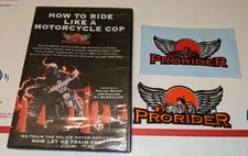 NEW ProRider. How To Ride Like A Motorcycle Cop DVD. 2018 With Patch & Decal NEW