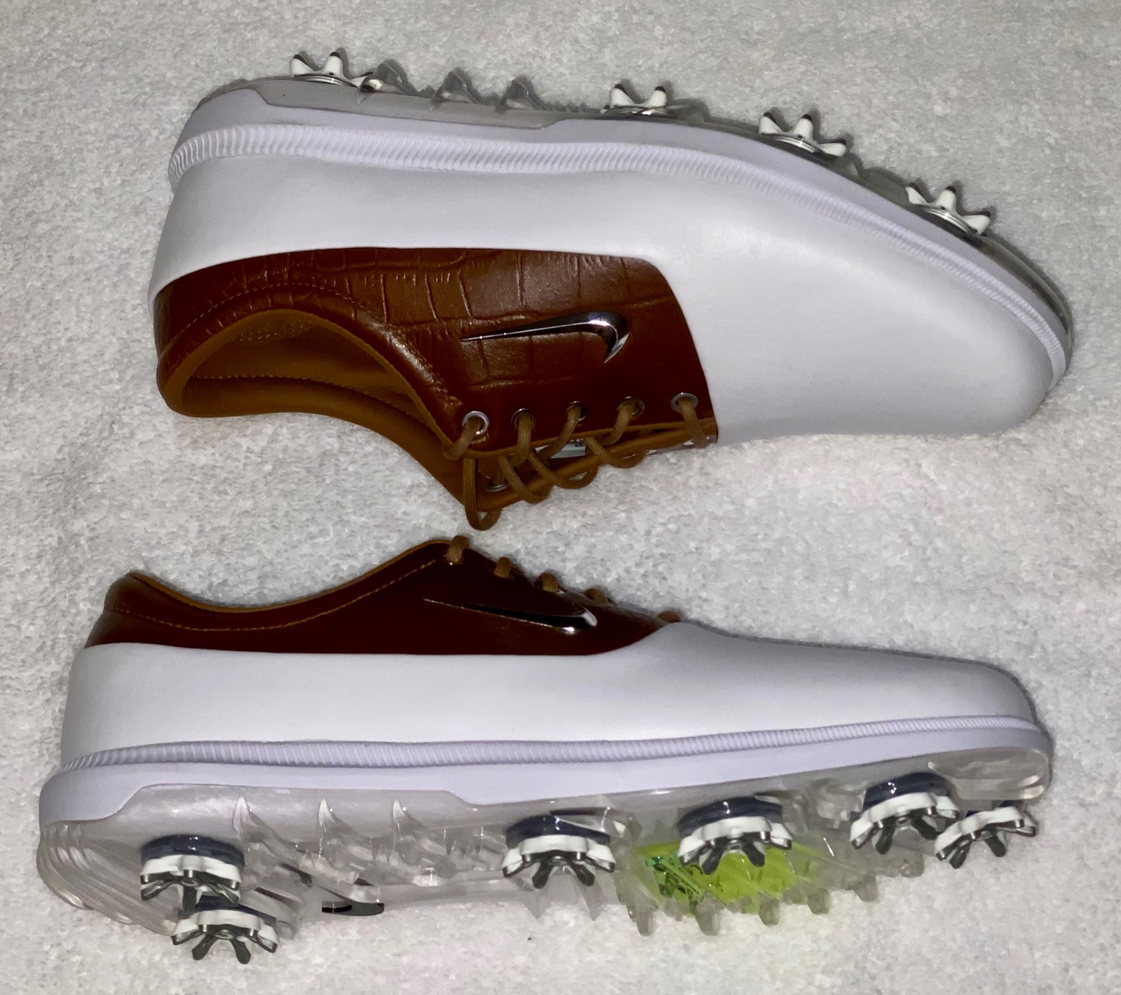 NIKE Air Zoom Victory Tour White Light British Tan Golf Shoes Cleats Mens Sz 7 thumbnail 2