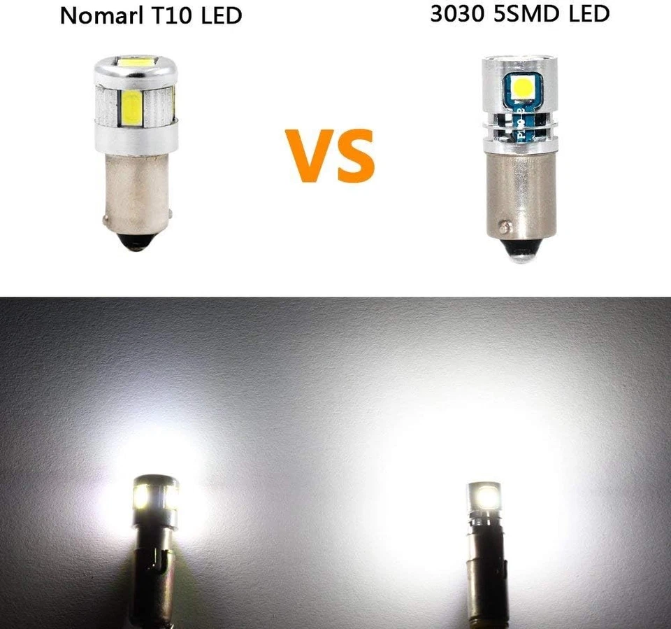 PHINLION 400LM Super Bright 3030 5-SMD 12V 24V BA9 BA9S 53 57 1889 1891 White  - Image 3 of 4