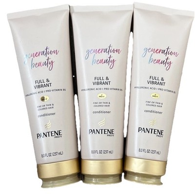 3 Pantene Generation Beauty Full & Vibrant Cond Thin,Fine,Color Treated Hair 8oz