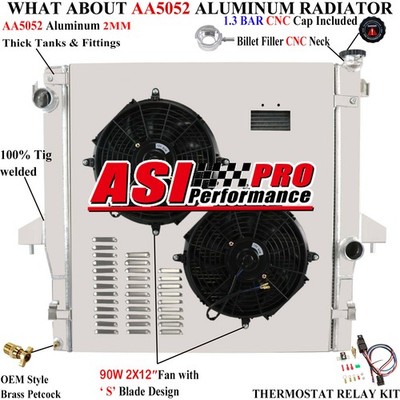 2-Row Radiator+Shroud Fan For 2003~2010,2009 Dodge Ram 2500 3500 Cummins 6.7L.L6