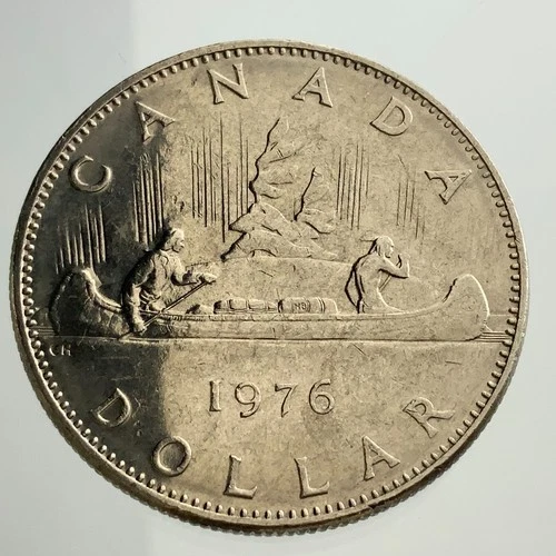 1976 Canada One 1 Dollar Coin KM# 76.2 JJ032