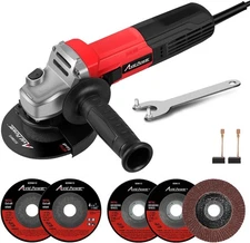 Angle Grinder, 7.5-Amp 4-1/2 inch Electric Grinder Power Tools with Grinding