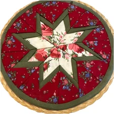 Handmade Quilted Star Patchwork Trivet Pot Rest Kitchen Decor Cottage Farmhouse