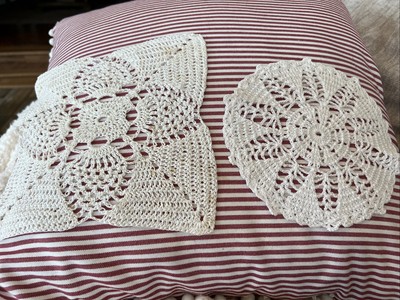 Set Of Three Doilies 1 Medium 1 Small Beautiful Handmade Crochet Circle &square