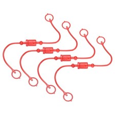 4 Set 1/4 ISO-A Hydraulic Hose Male Dust Cap Female Plug Cover, Red