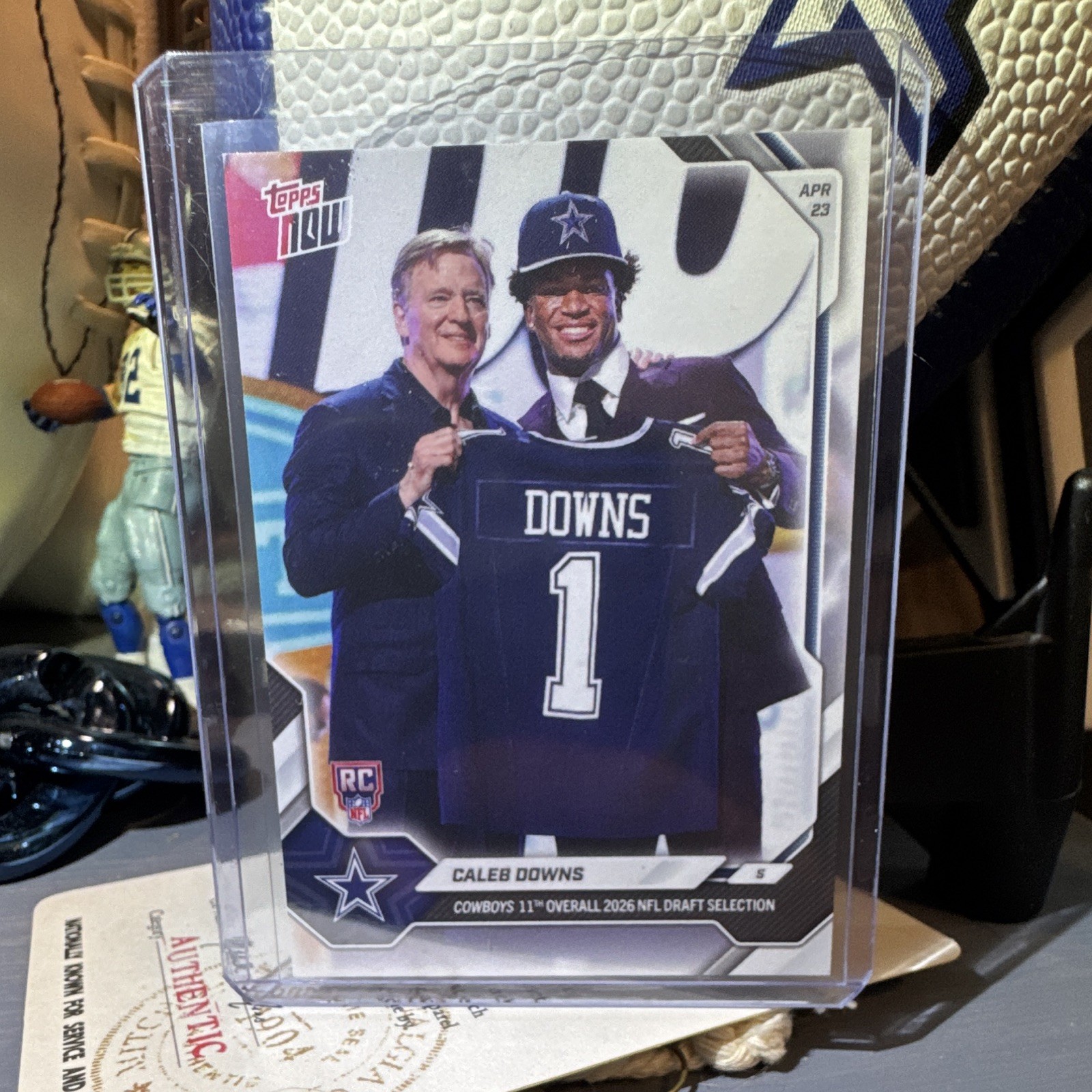 Topps Now Caleb Downs Dallas Cowboys 2026 NFL Draft Rookie Card