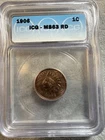 1906 MS63 RD Indian Head Cent Nice Coin 7778