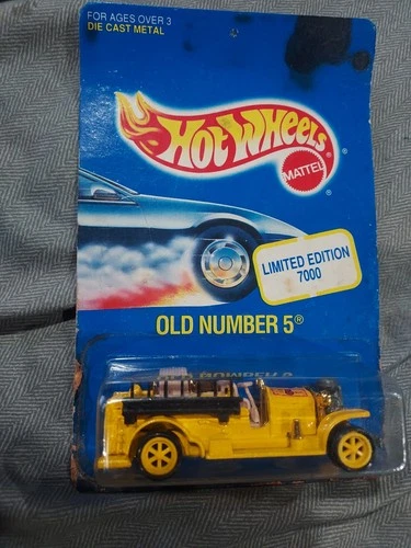 Hot Wheels 1993 Old Number 5 yellow fire truck Limited Edition to 7000