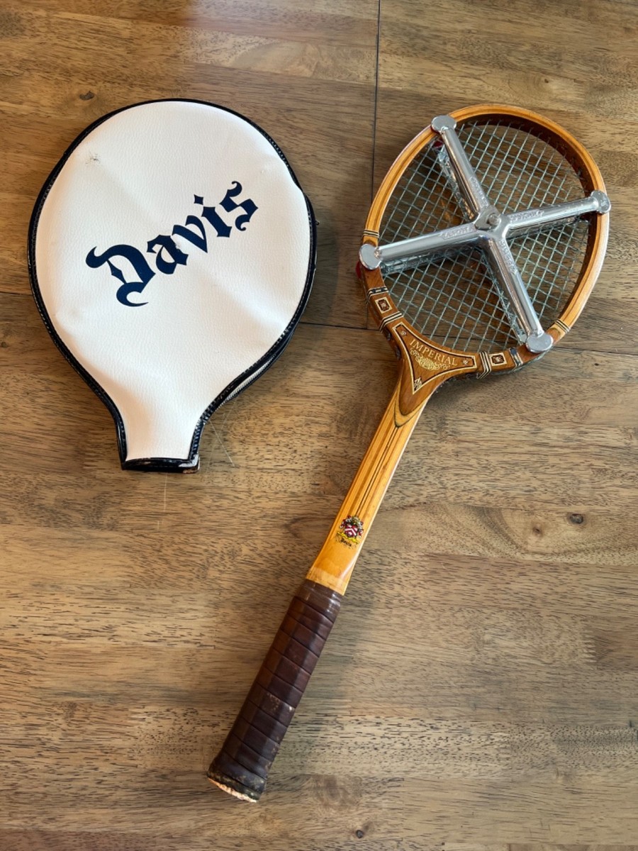テニスラケット ３本 (Tad Davis IMPERIAL他) Davis TAD Imperial Vintage Tennis Raquet w/Cover and Zepher Press