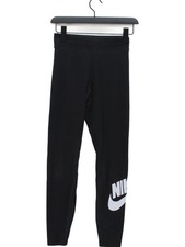 Nike Women's Leggings S Black Graphic Cotton with Spandex Full length