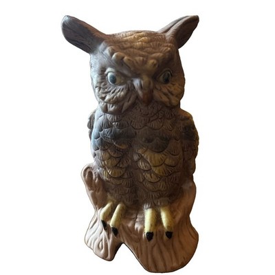 Vintage Ceramic Irritated Expression Owl Made In Taiwan