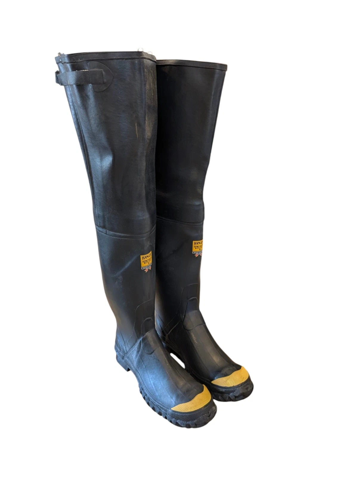 VTG New NOS Ranger Steel Toe 3/4 Waders Boots Made in USA Safety Boot Work 14