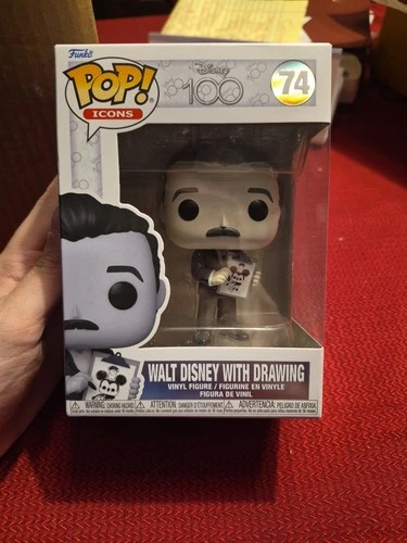 FUNKO POP! ICONS - DISNEY 100th - WALT DISNEY WITH DRAWING - #74