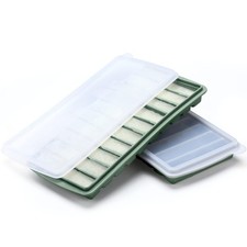 2 Pieces Breastmilk Storage Container Baby Food Milk Silicone Freezer Trays w...