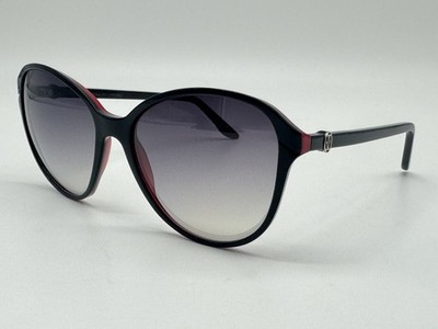 CARTIER DOUBLE C DECOR CATEYE RED / BLACK SUNGLASSES NEW 100  display picture 1