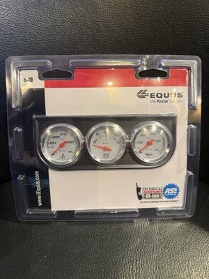 NEW - Equus 5100 Water Temp, Voltage, Oil Pressure 2'' Triple Gauge Set