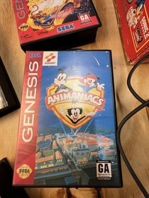 Vintage Sega Genesis Model 2 Console Tested w/ Games Sonic 2 Aladdin Animaniacs