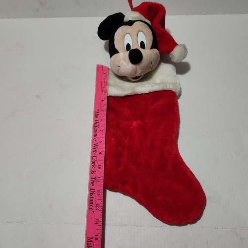 Mickey Mouse Disney 3D Plush Christmas Stocking Santa Claus Hat Santa's Best - Picture 4 of 11