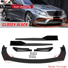 For Mercedes-Benz Front Bumper Lip Chin Spoiler Body Kit Splitter Side Skirt