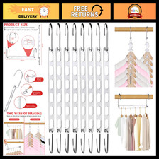 8 Pack Space Saving Hangers - Collapsible Closet Organizer, Metal Clothes Storag