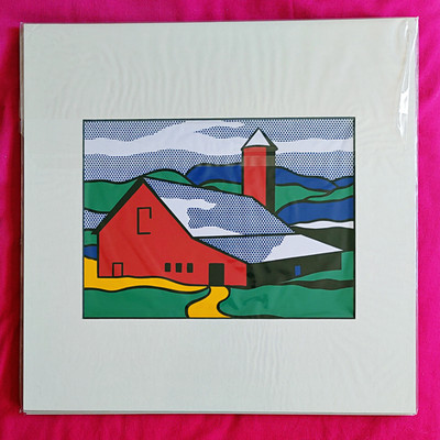 Roy Lichtenstein Red Barn 20 x 28 cm in Passepartout · ART Basel 1987 Neu