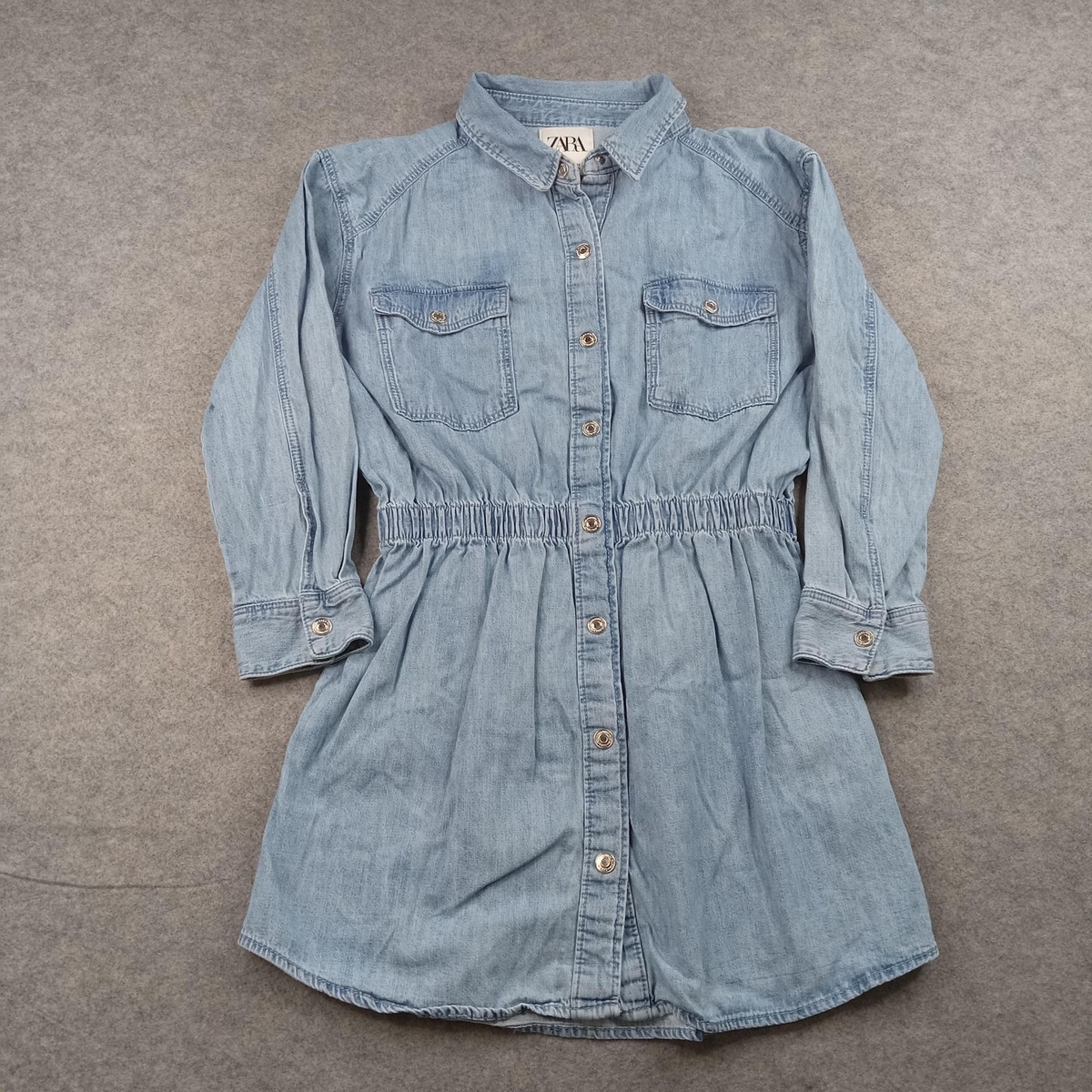 Zara Dress Womens Small Blue Denim Shirt Dress Elastic Waist Long Sleeve Casual | eBay Zara Dress Womens Small Blue Denim Shirt Dress Elastic Waist Long Sleeve Casual | eBay
