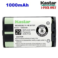 1xKastar Cordless Phone Battery NI-MH 3.6V 1000mAh For Panasonic HHR-P104 Type29
